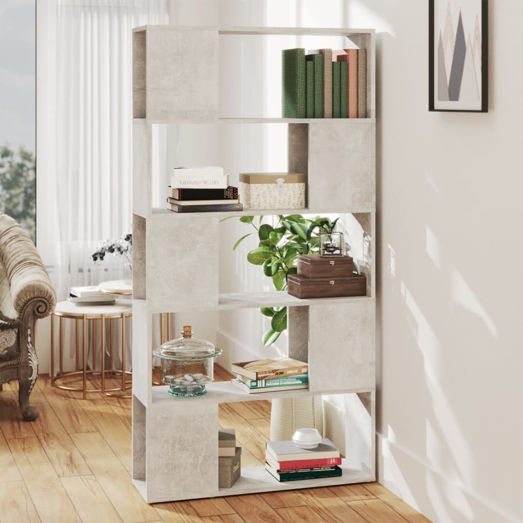 vidaXL Book Cabinet Room Divider | Concrete grey | Engineered wood 1