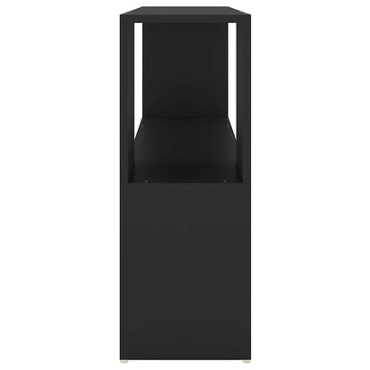 vidaXL Book Cabinet Black 100x24x63 cm Engineered Wood 4