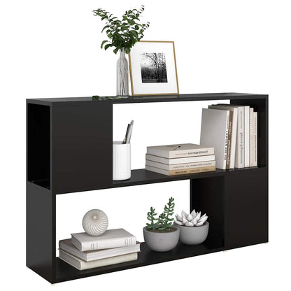 vidaXL Book Cabinet Black 100x24x63 cm Engineered Wood 5