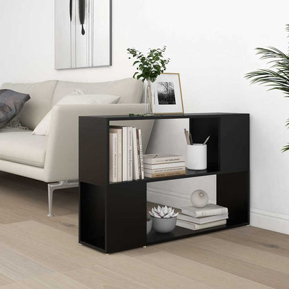 vidaXL Book Cabinet Black 100x24x63 cm Engineered Wood 6
