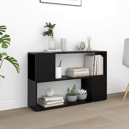 vidaXL Book Cabinet Black 100x24x63 cm Engineered Wood 1