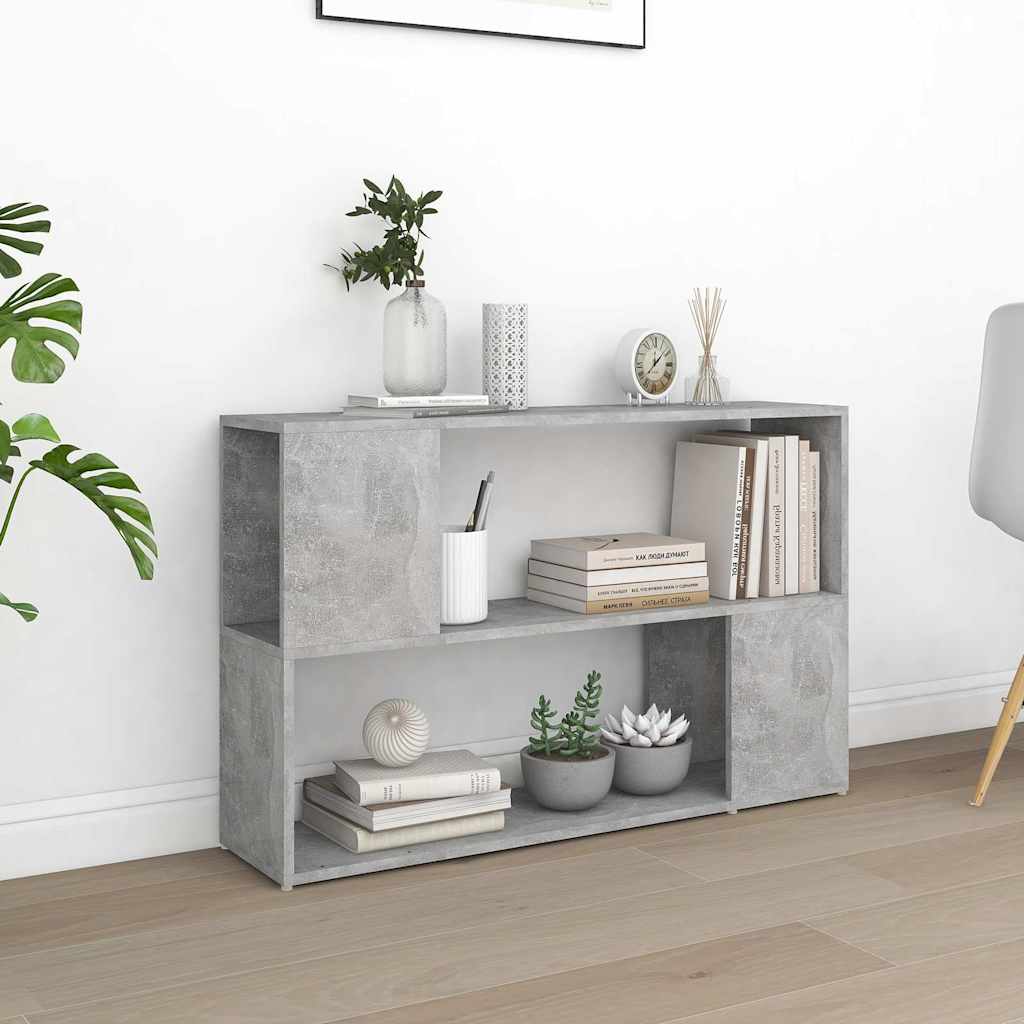 vidaXL Book Cabinet | Concrete grey | Engineered wood | 100 cm x 24 cm x 63 cm 1