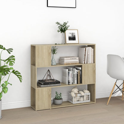 vidaXL Book Cabinet Room Divider Sonoma Oak 100x24x94 cm 3