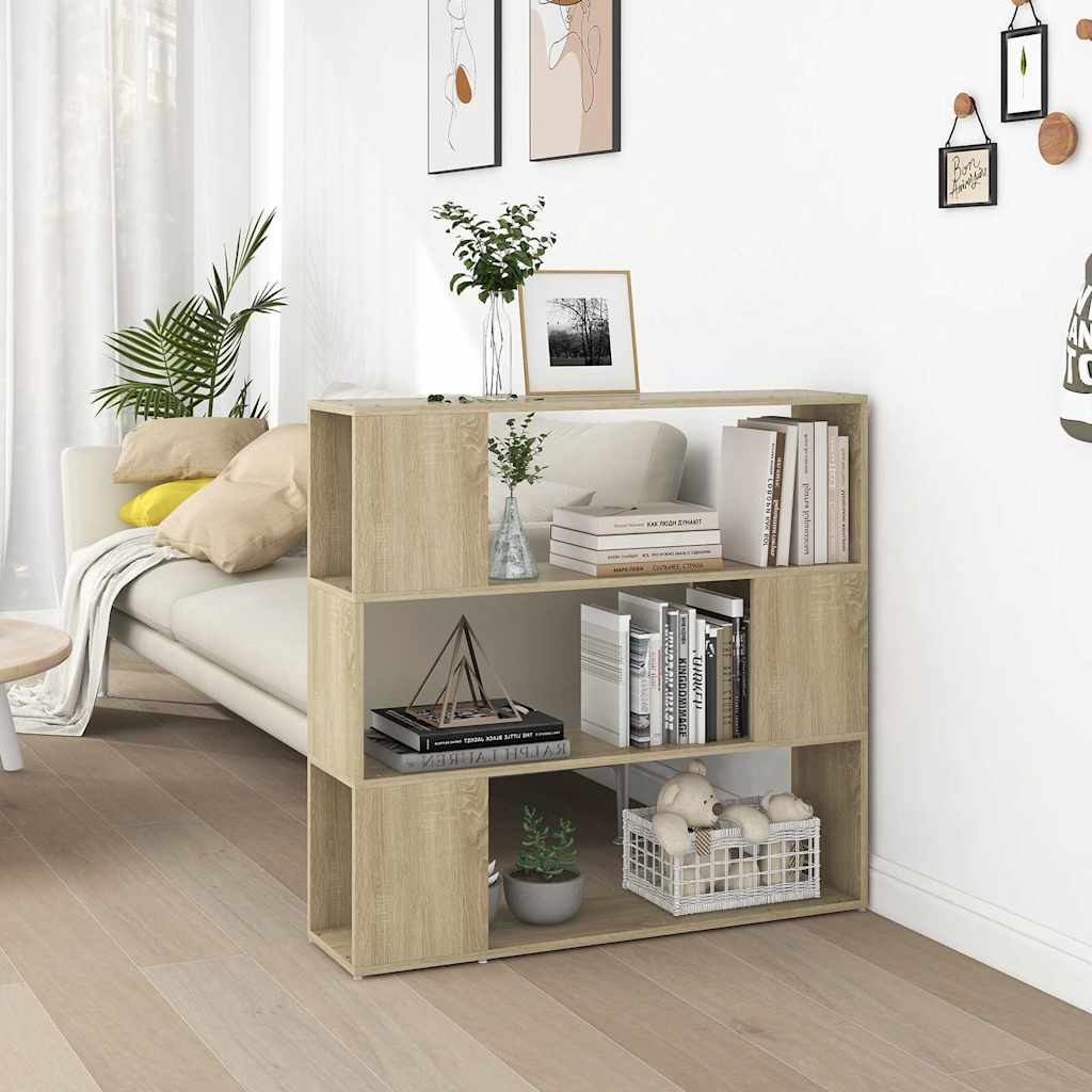 vidaXL Book Cabinet Room Divider Sonoma Oak 100x24x94 cm 1