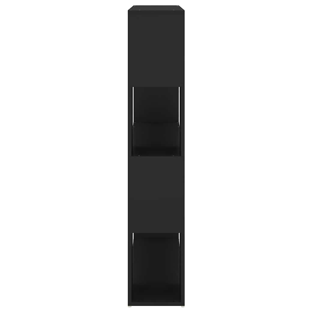 vidaXL Book Cabinet Room Divider Black 100x24x124 cm 6