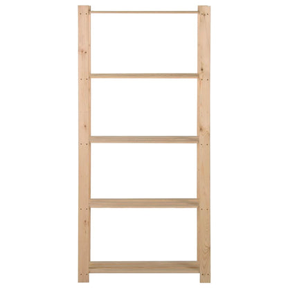 vidaXL 5-Tier Storage Rack 80x28.5x170 cm Solid Pinewood 2