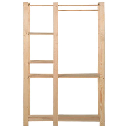 vidaXL Clothes Rack | Natural pinewood | Solid pinewood | 110 x 38 x 170 cm 3