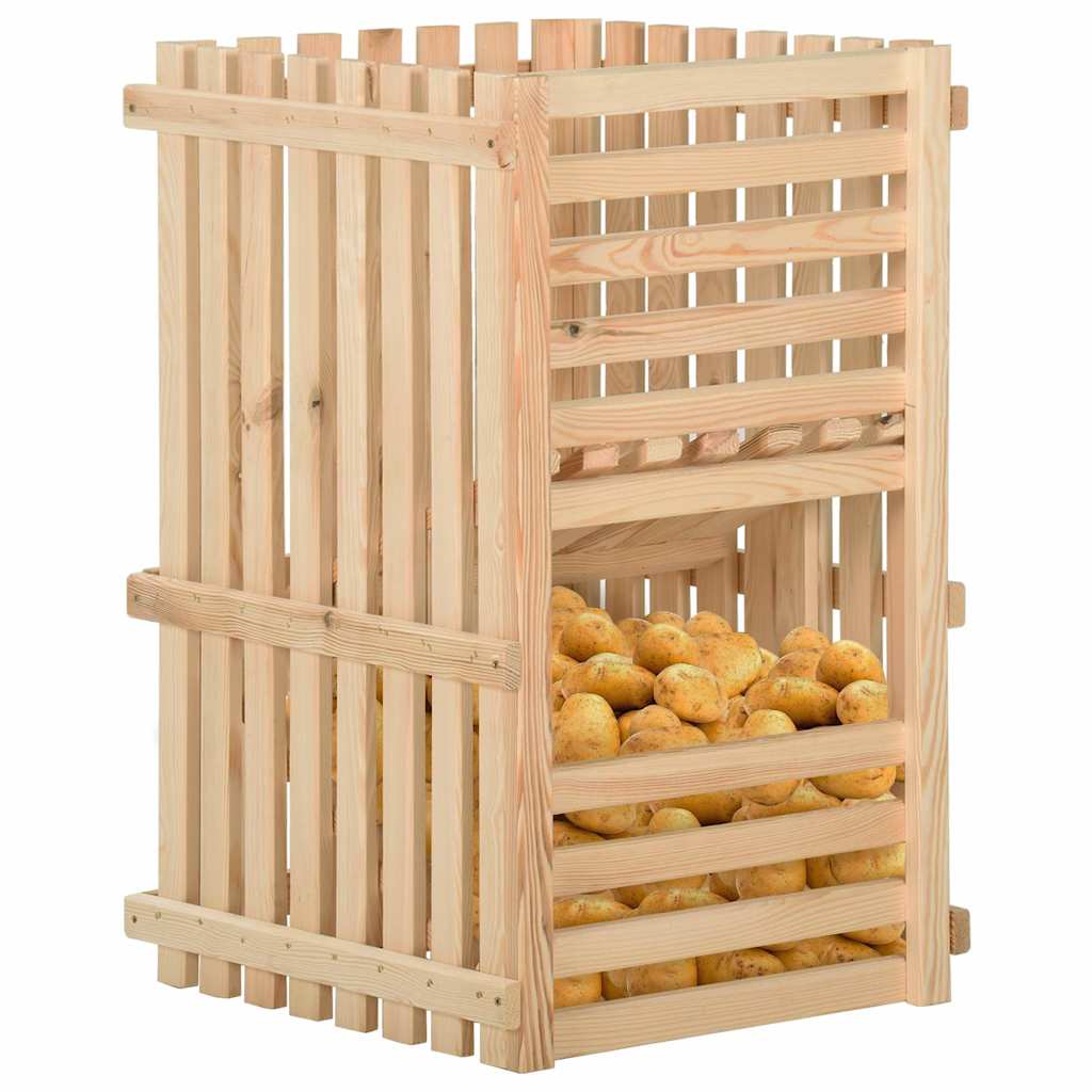 vidaXL Potato Box | Pine | Solid Pinewood | 50x50x80 cm | Potato Box 2
