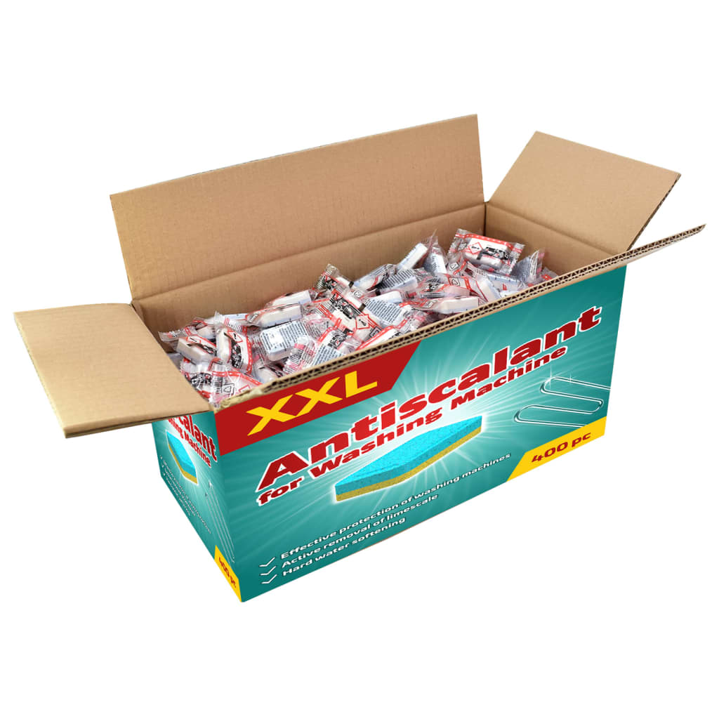 vidaXL Washing Machine Detergent Tablets 400pcs Prevent Limescale&Dirt 1