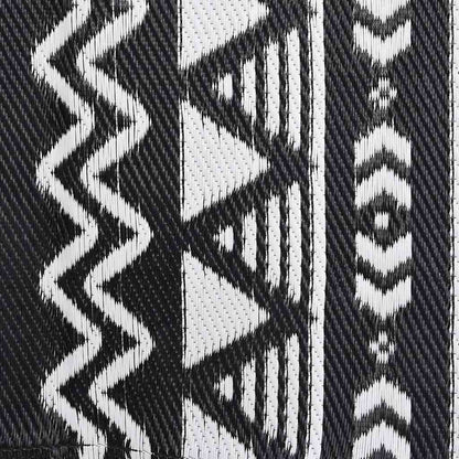 vidaXL Outdoor Rug | Black | Polypropylene | Large | Decorative Inlays 6