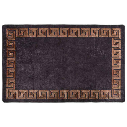 vidaXL Rug | Black and Gold | 100% Polyester | 160x230 cm | Rug | Rectangular 2