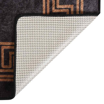 vidaXL Rug | Black and Gold | 100% Polyester | 160x230 cm | Rug | Rectangular 4