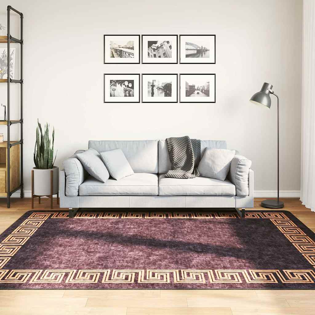 vidaXL Rug | Black and Gold | 100% Polyester | 160x230 cm | Rug | Rectangular 1