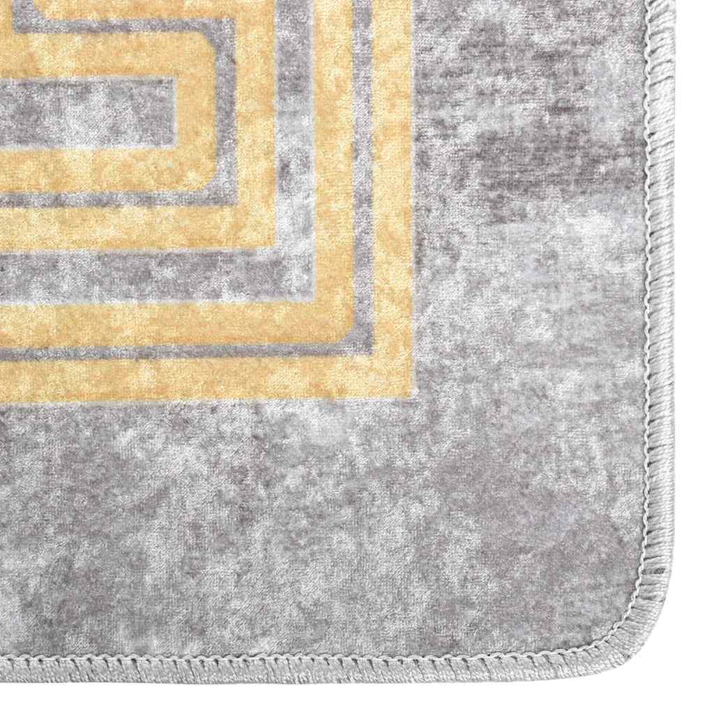 vidaXL Rug | Grey | 100% Polyester | 160x230 cm | Area Rug | Rectangular 2