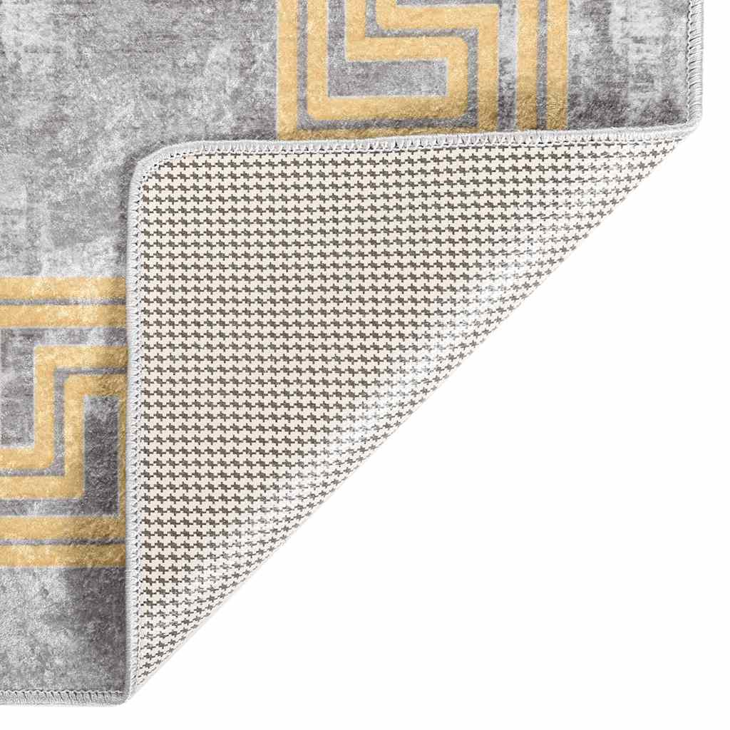 vidaXL Rug | Grey | 100% Polyester | 160x230 cm | Area Rug | Rectangular 3