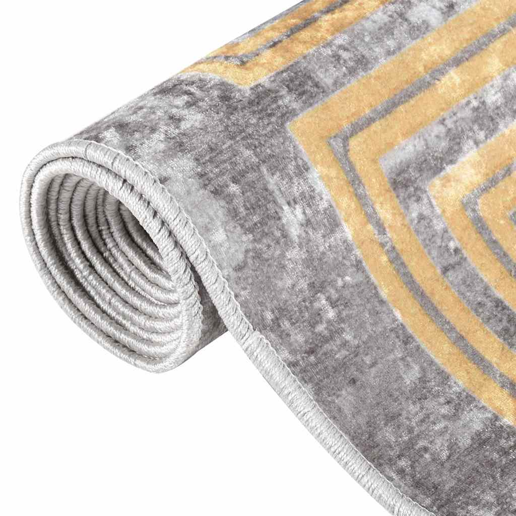 vidaXL Rug | Grey | 100% Polyester | 160x230 cm | Area Rug | Rectangular 4