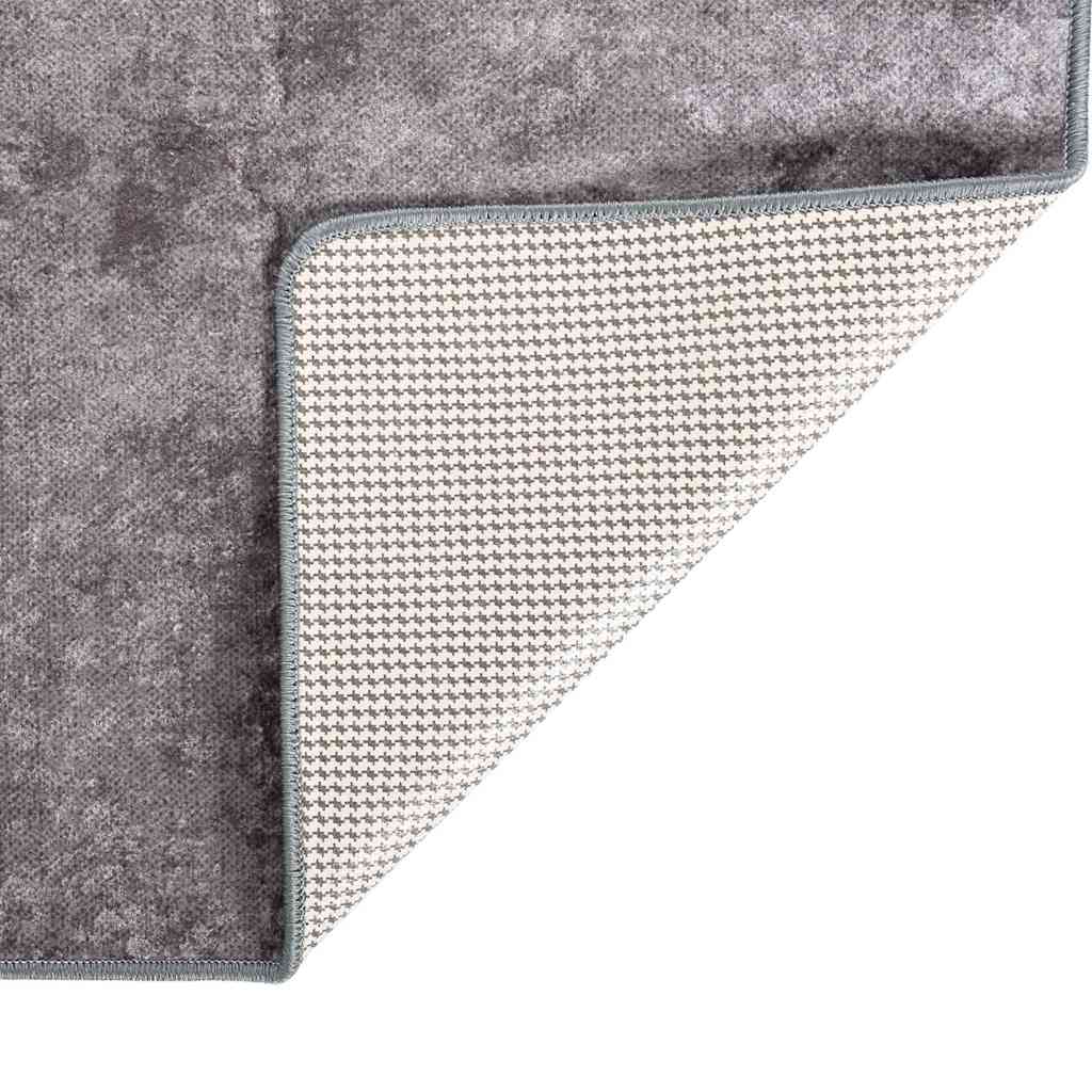 vidaXL Rug Washable 160x230 cm Grey 2