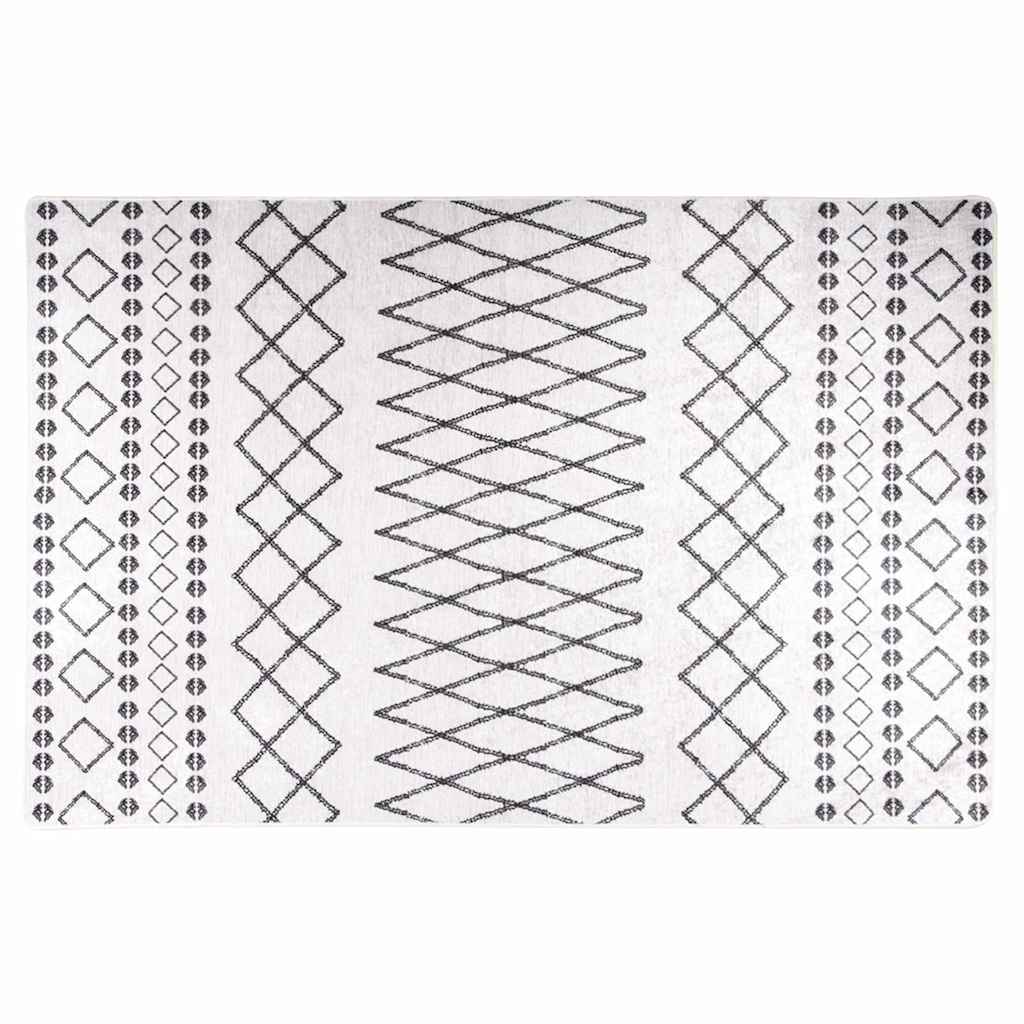 vidaXL Rug | Black and white | 100% Polyester, PVC backing | 160x230 cm 1