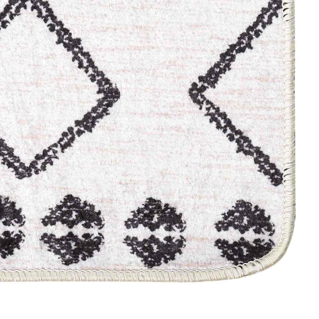 vidaXL Rug | Black and white | 100% Polyester, PVC backing | 160x230 cm 2