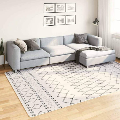 Rug Washable Black and White White and Black 190 x 300 cm