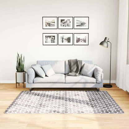 vidaXL Rug Washable Grey and White