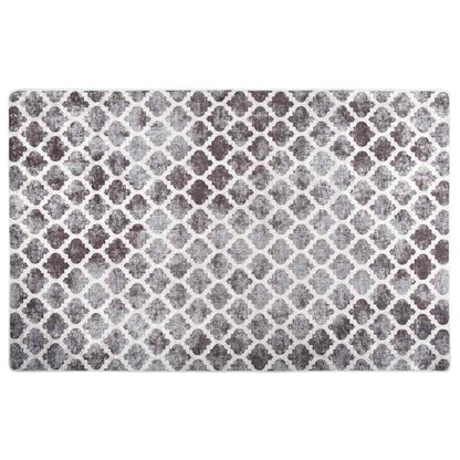 vidaXL Rug Washable 160x230 cm Grey and White 1