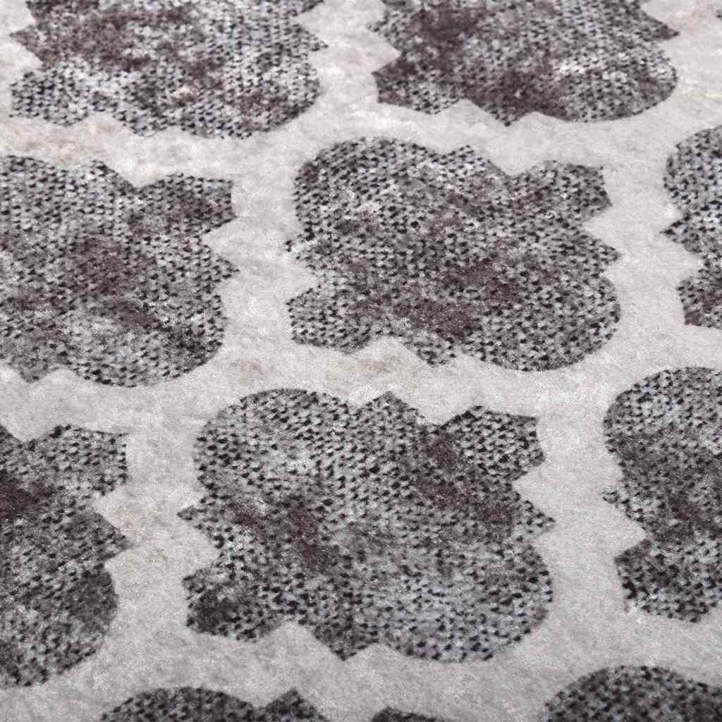 vidaXL Rug Washable 160x230 cm Grey and White 2