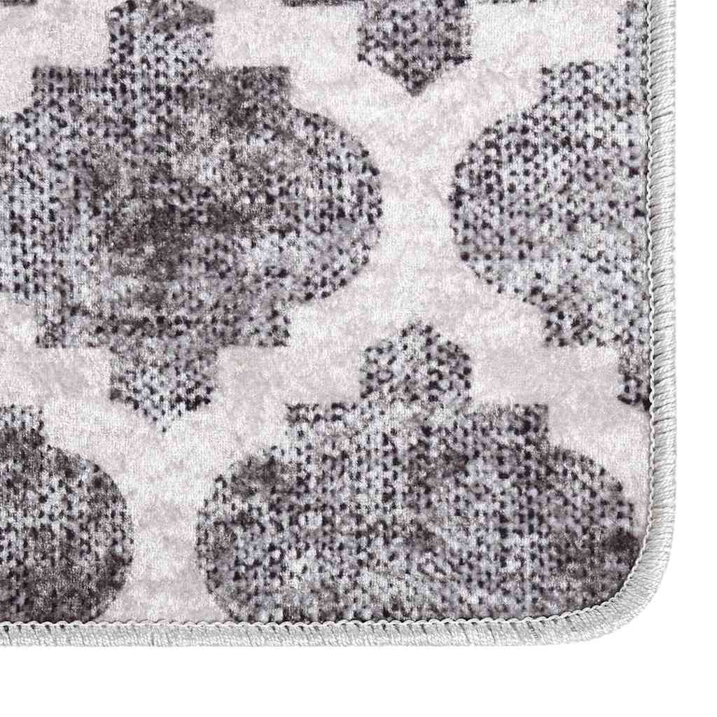 vidaXL Rug Washable 160x230 cm Grey and White 3