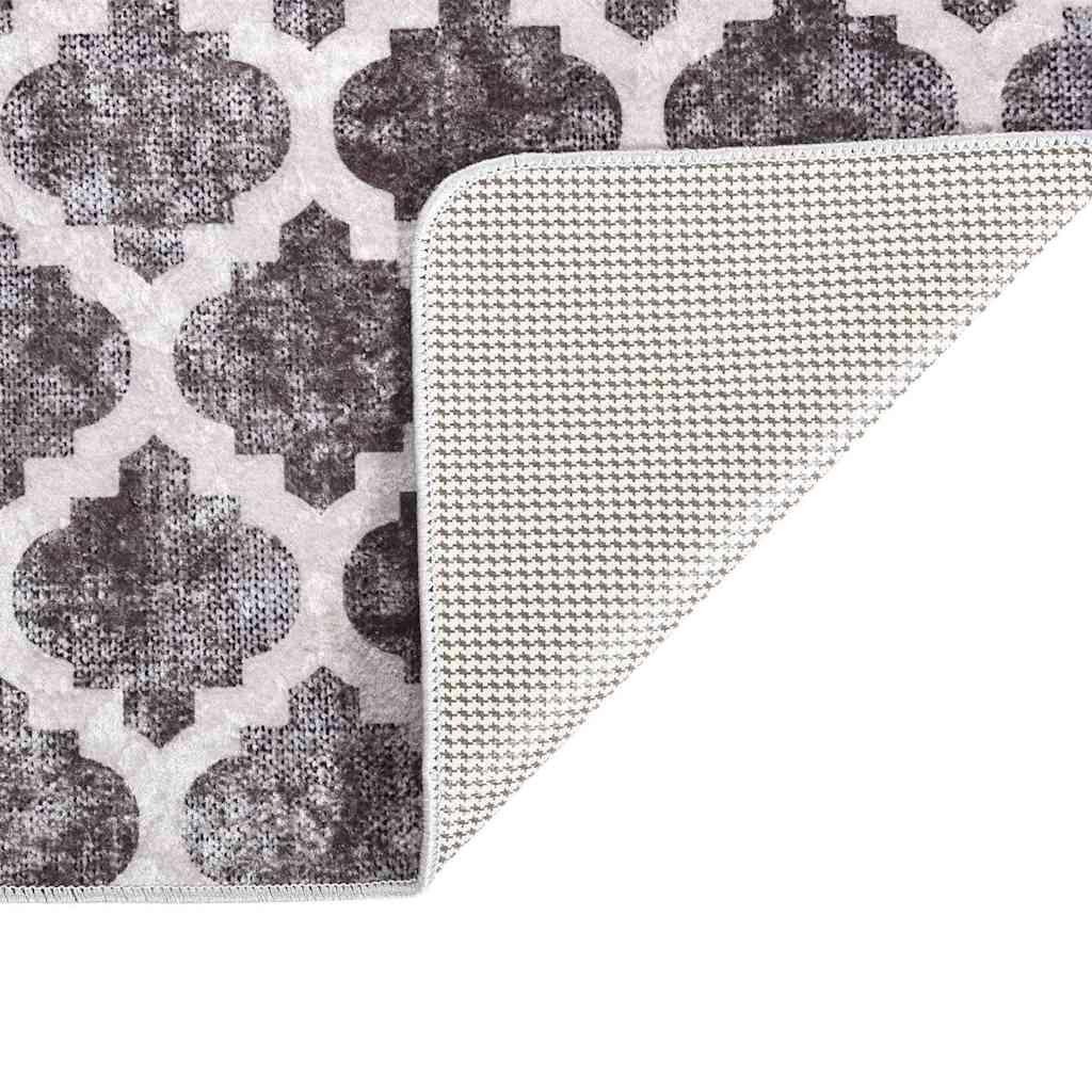 vidaXL Rug Washable 160x230 cm Grey and White 4