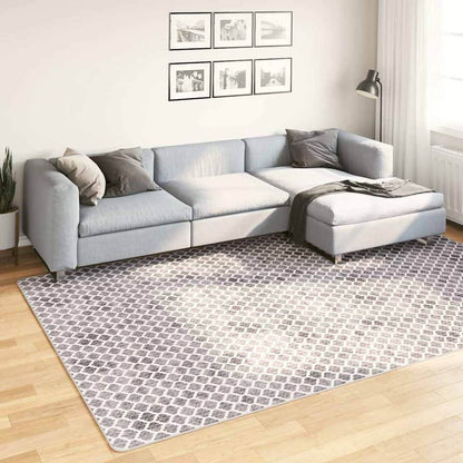 Rug Washable Grey and White 190 x 300 cm