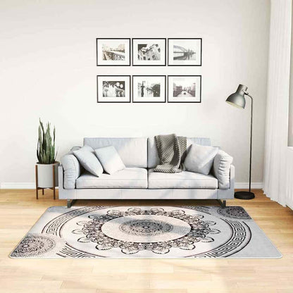 vidaXL Rug Washable Black and Grey