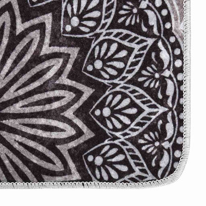 vidaXL Rug Washable 160x230 cm Black and Grey 3