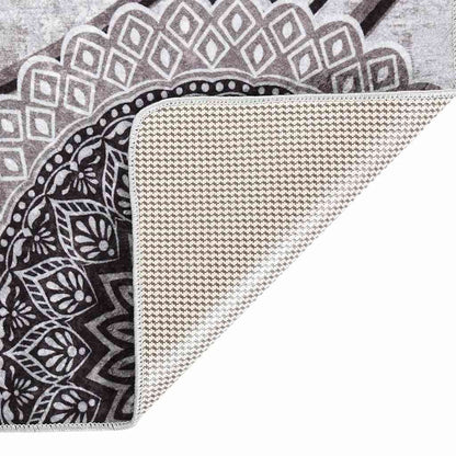 vidaXL Rug Washable 160x230 cm Black and Grey 4