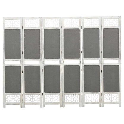 vidaXL 6-Panel Room Divider Grey 210x165 cm Fabric 1