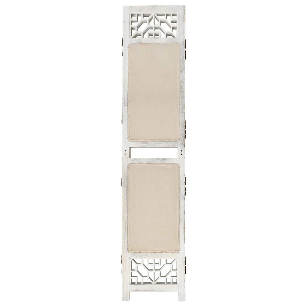 vidaXL 6-Panel Room Divider Cream 210x165 cm Fabric 2