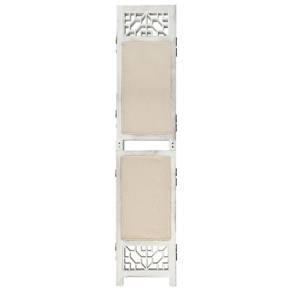 vidaXL 6-Panel Room Divider Cream 210x165 cm Fabric 2