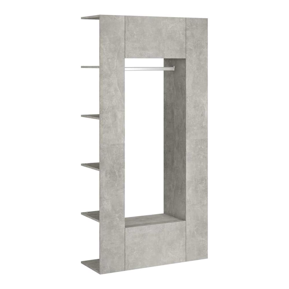 Hallway Cabinets 2 pcs Engineered Wood Concrete grey