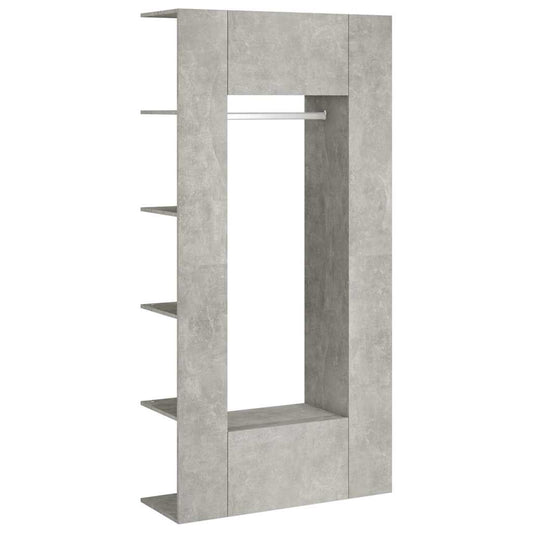 Hallway Cabinets 2 pcs Engineered Wood Concrete grey