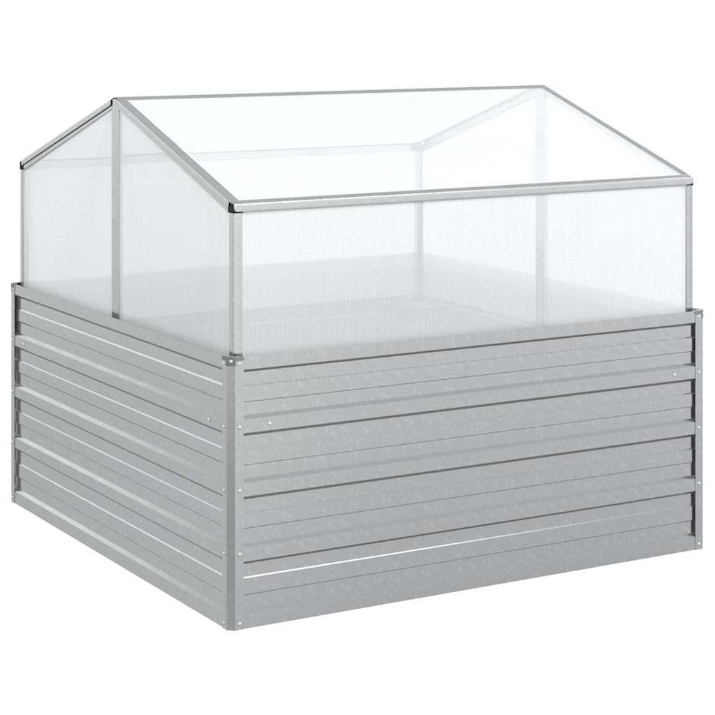 vidaXL Garden Raised Bed | Silver | Galvanised steel | Medium |  Durable 2
