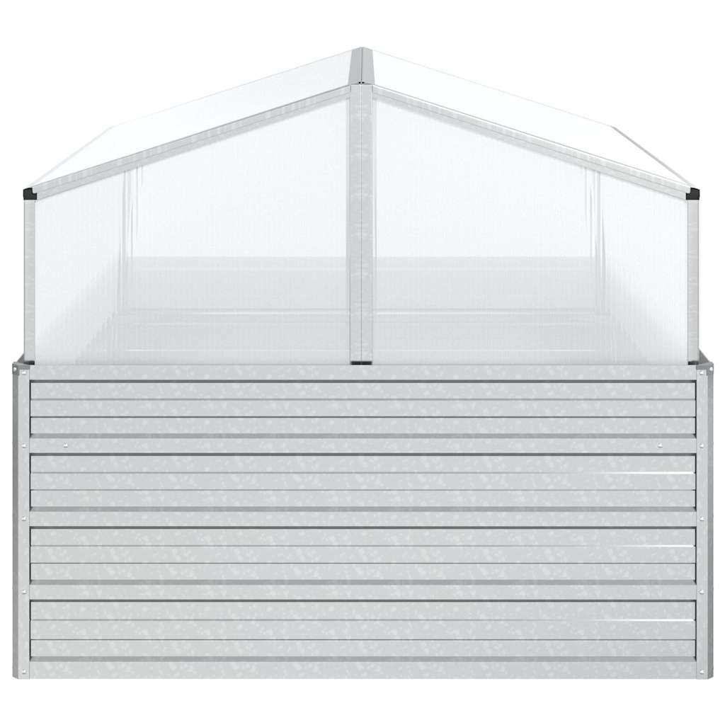 vidaXL Garden Raised Bed | Silver | Galvanised steel | Medium |  Durable 5