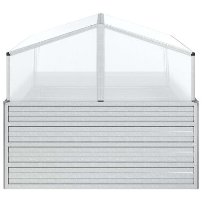 vidaXL Garden Raised Bed | Silver | Galvanised steel | Medium |  Durable 5