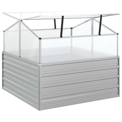 vidaXL Garden Raised Bed | Silver | Galvanised steel | Medium |  Durable 6