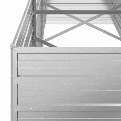 vidaXL Garden Raised Bed | Silver | Galvanised Steel | Large | Garden Raised Bed 6