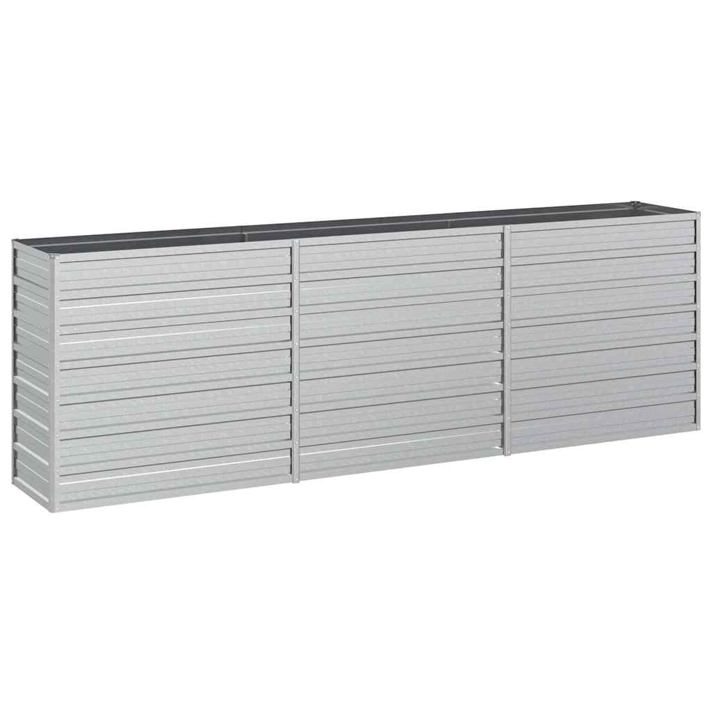vidaXL Garden Raised Bed | Silver | Galvanized Steel | 240x40x77 cm 2