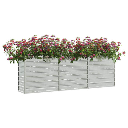 vidaXL Garden Raised Bed | Silver | Galvanized Steel | 240x40x77 cm 3