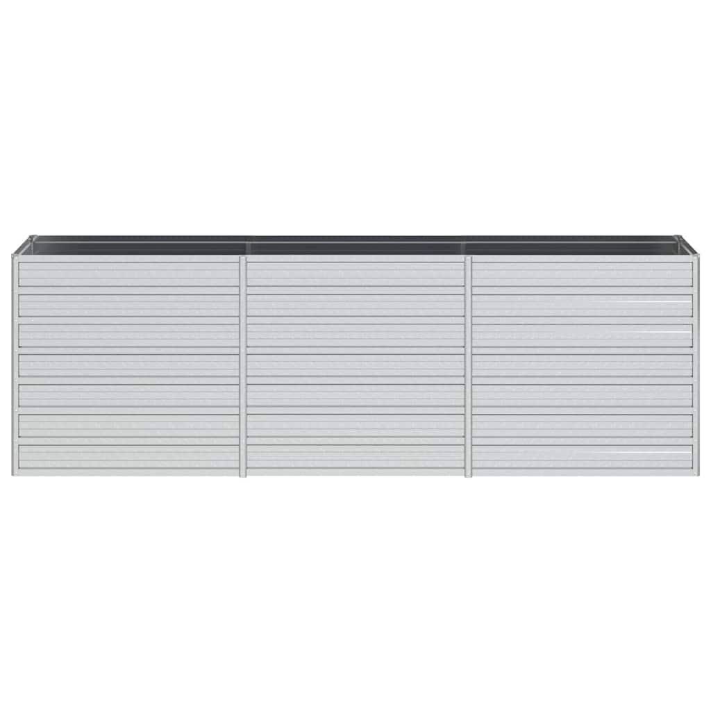 vidaXL Garden Raised Bed | Silver | Galvanized Steel | 240x40x77 cm 4
