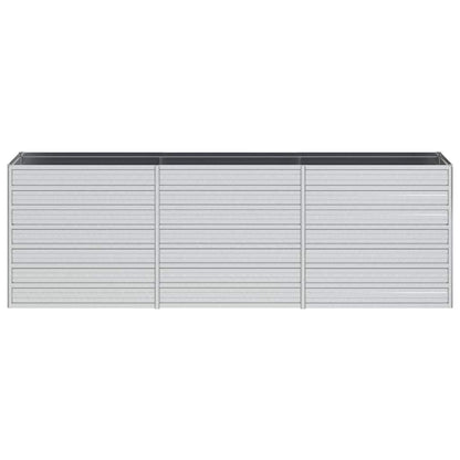 vidaXL Garden Raised Bed | Silver | Galvanized Steel | 240x40x77 cm 4