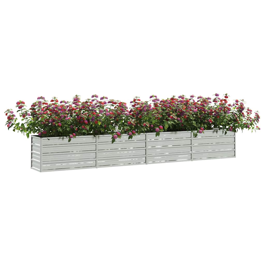 vidaXL Garden Raised Bed | Silver | Galvanized Steel | Large | Durable 3