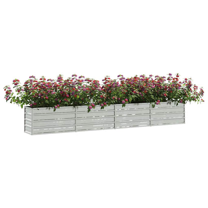 vidaXL Garden Raised Bed | Silver | Galvanized Steel | Large | Durable 3
