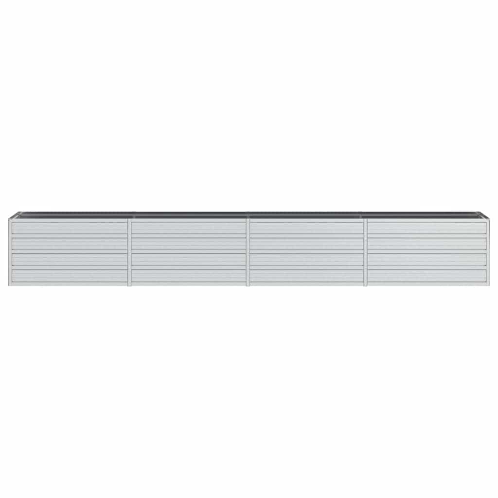 vidaXL Garden Raised Bed | Silver | Galvanized Steel | Large | Durable 4